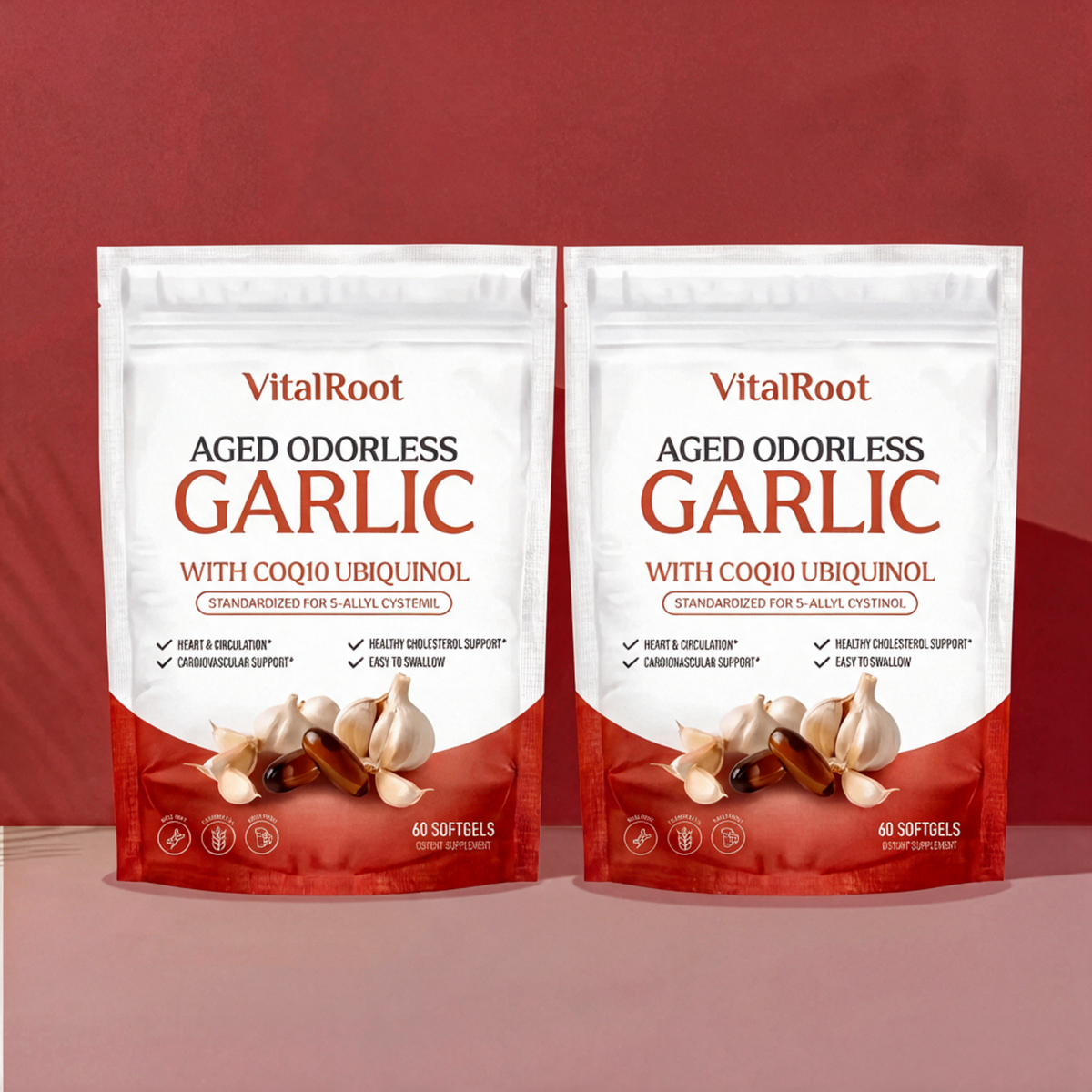 VitalRoot Aged Odorless Garlic (Buy 2 Get 1 Free Gift, Subscribe & Save)