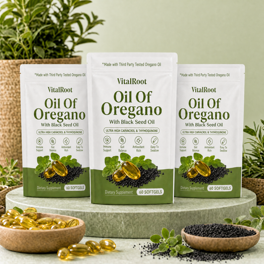 VitalRoot Oil of Oregano w/Black Seed Oil (3-Month Refill)