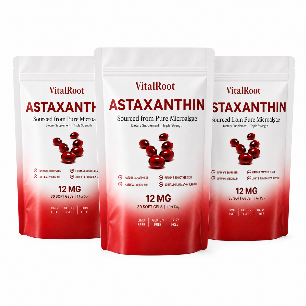 VitalRoot Astaxanthin (3-Bag Single Purchase)
