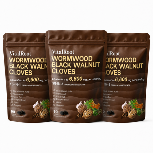 VitalRoot Wormwood and Black Walnut Cloves (Buy 2 Get 1 Free Single Purchase)