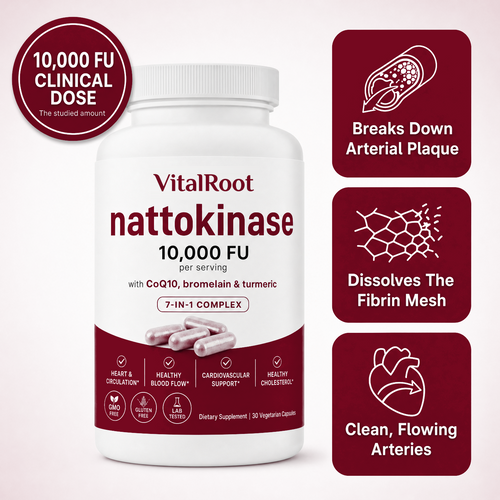 VitalRoot Bundle Pack - 3 Nattokinase + 1 Aged Garlic - One Time Purchase