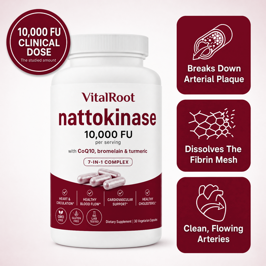 VitalRoot Bundle Pack - 3 Nattokinase + 1 Aged Garlic - One Time Purchase