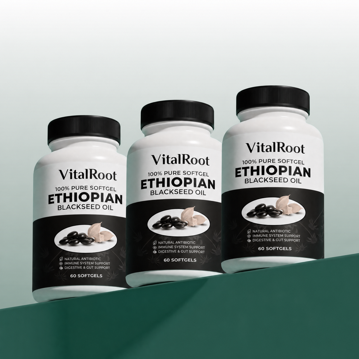 VitalRoot Ethiopian Black Seed Oil (3-Bottle Subscribe & Save)