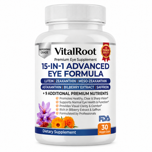 VitalRoot 15-in-1 Advanced Eye Formula (1-Bottle Single Purchase)